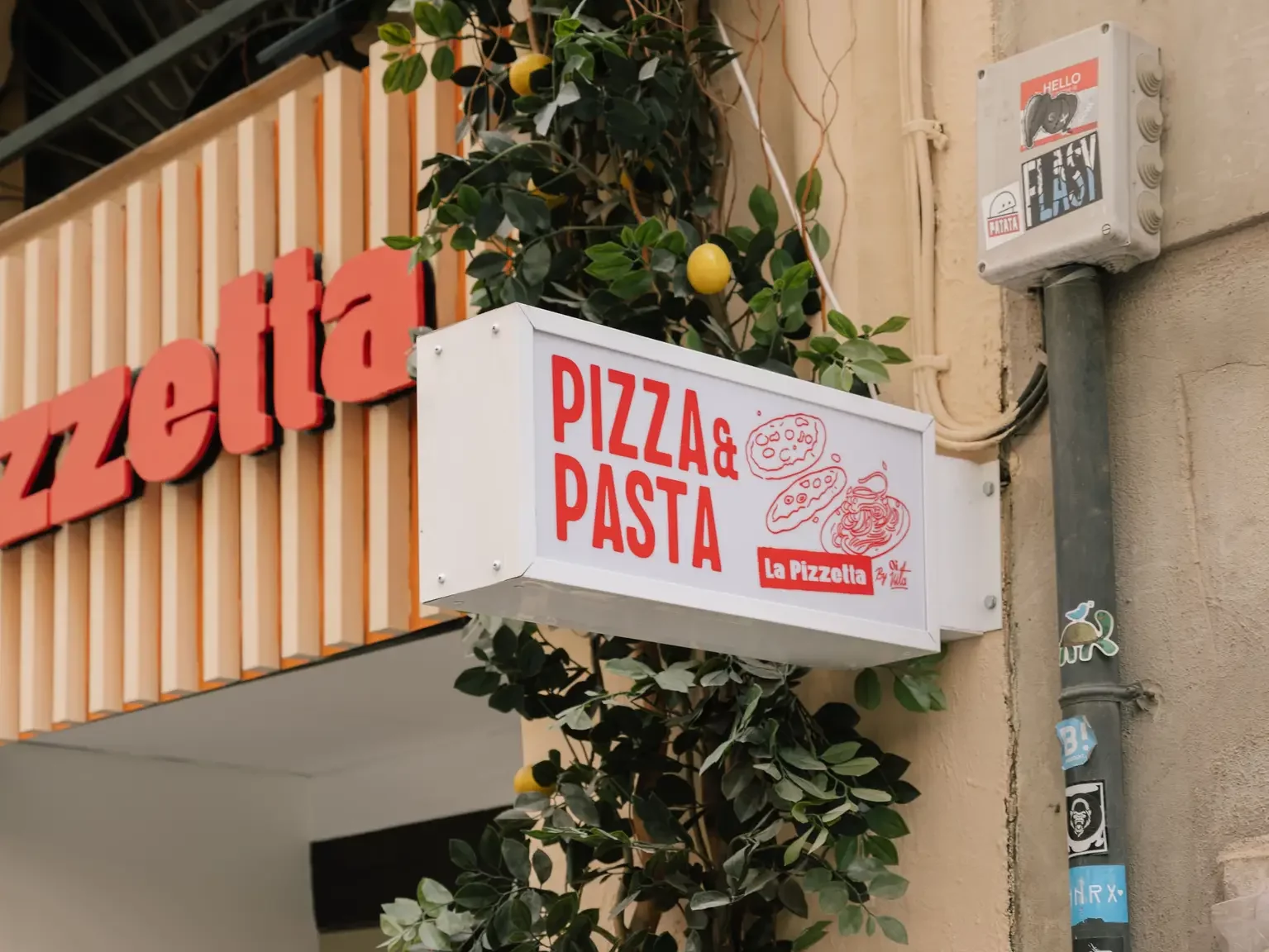 LA PIZZETTA letrero